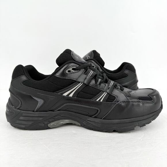 Vionic Mens 23Walk 2.0 Sneakers US 11.5 Wide EU 44.5 Black Leather Athletic NIB - Picture 4 of 14